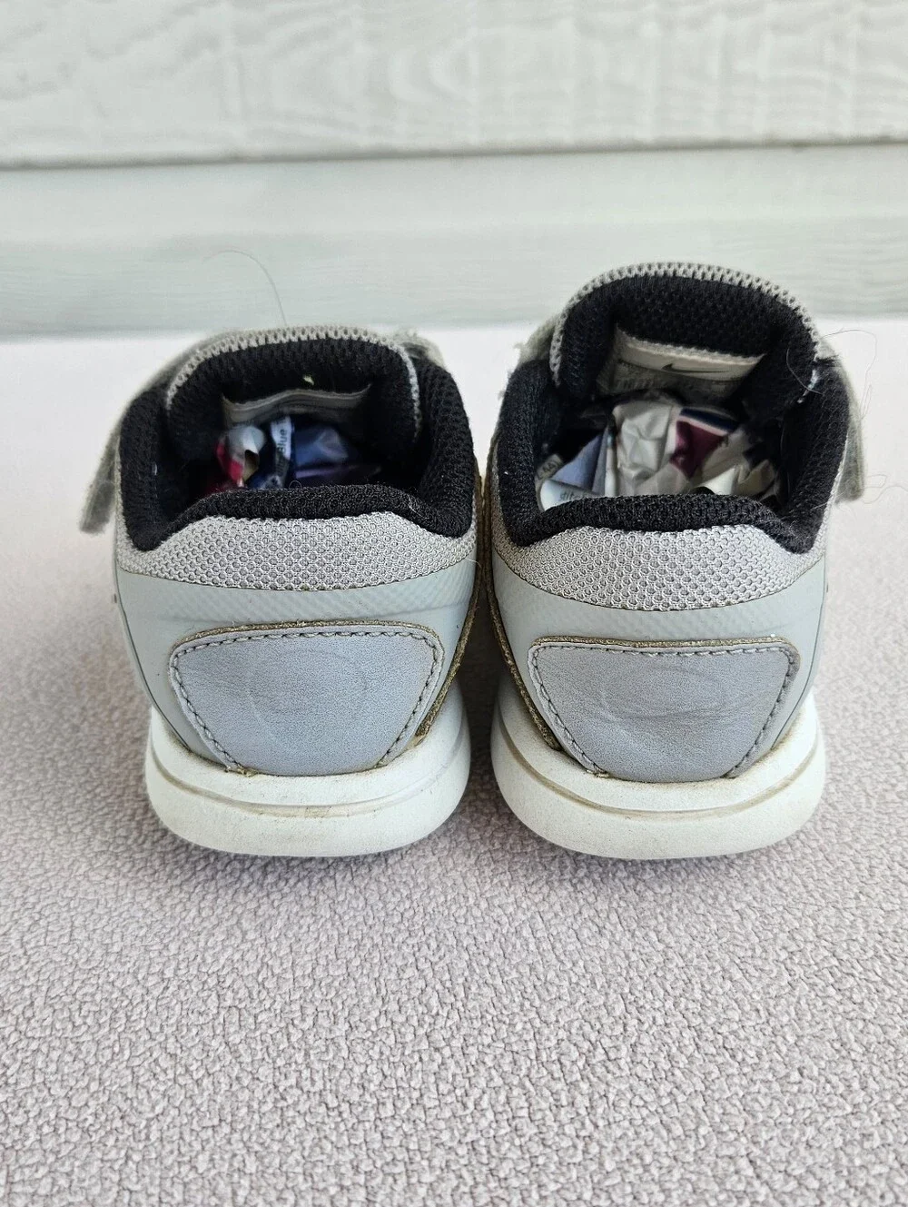 Nike Flex 2016 RN Athletic Sneaker Toddler SZ 7C Grey Hook & Loop 834280-002